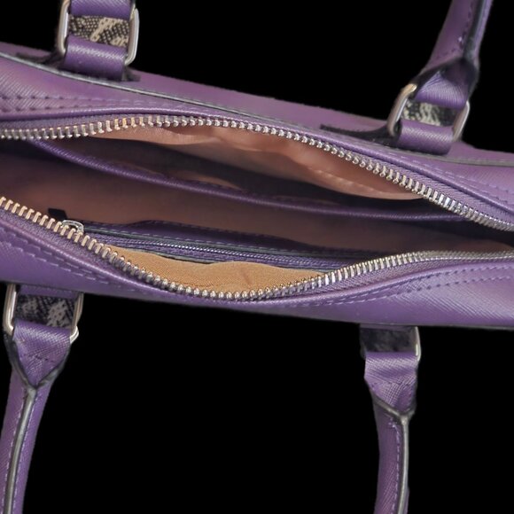 NWT Purple Saffiano-Style "Harper" Structured Satchel - Picture 2 of 5